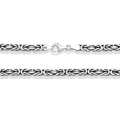 Gümüş Kral Zincir - 3 mm Köşeli - 1