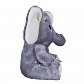 Pembe Puantiyeli Okul Çantası Fil Peluş Oyuncak İkili Set - 2