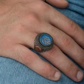 Gümüş Allah'tan Başka Galip Yoktur Yazılı Erkek Yüzük thumbnail 2