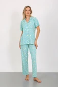 Nisanca Kısa Kollu Milan Gömlek Pijama Takımı- Genç Anne Serisi - 2