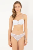 Miorre Dolgusuz İçi Boş Dantel Detaylı Straplez Sütyen Takım thumbnail 10