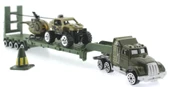 Tır Arazi Aracı ve Helikopterli Metal Askeri Araç Seti - 2