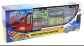 Fırlatma Rampalı Araç Taşıyıcı Kırmızı Kamyon - 3