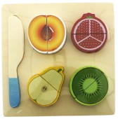 Ahşap Kesilebilir Meyveler Armut Kivi Nar Kayısı - 1