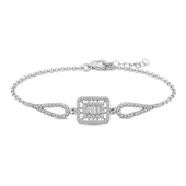 Gümüş Baget Taşlı Bileklik - 1