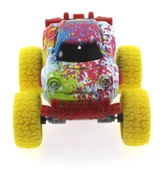 Die Cast Batik Desenli Sarı Teker Araba thumbnail 3