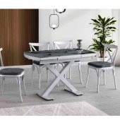 Anka Masa Cam Bahar Sandalye Gri - 2