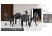 Polo Masa Siyah Mermer Puset Sandalye Gri Kazayağı - 3