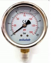 MİTALUB MANOMETRE GRE. 1/2-100 mm 600 bar - 1