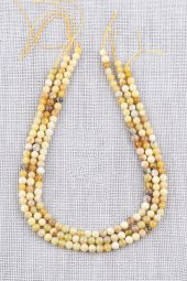 Sarı Opal Doğal Taş Dizi 6 mm Küre Kesim - 1