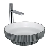 LENA TEZGAHÜSTÜ LAVABO (MAT GRİ-BEYAZ) E-W1501MGB - 1