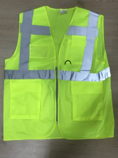 CEPLİ MÜHENDİS İKAZ YELEĞİ SARI XL - 2