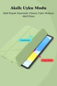 Apple iPad 11. Nesil Uyumlu 11 inç Kalem Bölmeli Standlı Fuchsia Tri Folding Tablet Kılıfı thumbnail 12