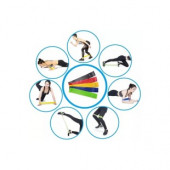 Leyaton Latex Aerobik Bandı 5'Li Set (NEW COLOR) Özel Çantalı - 3