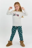 Roly Poly 2604 Let İt Snow Açık Bejmelanj Kız Çocuk Pijama Takımı - 1