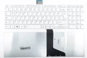 Toshiba  ile Uyumlu Satellite C55-A-1G3 Uyumlu Laptop Klavye Beyaz Çerçeveli ADAPTASYONLU - 1