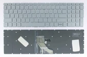 Hp ile Uyumlu Pavilion Gaming 16-a0003nt Uyumlu Laptop Klavye Silver Led Backlit - 1