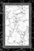 Frenda Home Çerçeve Mermer Desen Kaymaz Deri Taban Dekoratif Halı  GRİ 80X150 - 1