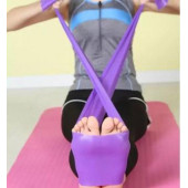 Leyaton Pilates Bandı Jimnastik Plates Lastiği 150x15 Cm Egzersiz Aerobik Bant 1 Adet Mor - 2