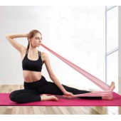Leyaton Pilates Bandı Jimnastik Plates Lastiği 150x15 Cm Egzersiz Aerobik Bant 1 Adet Pembe - 1
