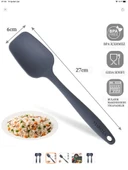 Pink Rose Yanmaz Yapışmaz Silikon Spatula ,3lü Set Antrasit - 4