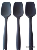 Pink Rose Yanmaz Yapışmaz Silikon Spatula ,3lü Set Antrasit - 1