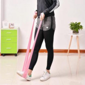 Leyaton Pilates Bandı Jimnastik Plates Lastiği 90x15 Cm Egzersiz Aerobik Bant 1 Adet Pembe - 2