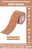 Hızlı Etki Kas Bel Bacak Kol Boyun Sırt Omuz Karın Kalça Spor 5 Metre Isı Ağrı Bandı Ten - 1