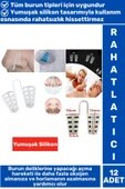 Özel Üretim Horlama Azaltıcı Rahat Nefes Alıp Verme Uyku Horlama Önleyici Burun Delik Aparatı 12 'li - 1
