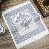 Hediyelik İpek Nur Tafta Seccade Lacivert 68x110 cm - 300 gr - 3