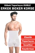 Özel Üretim Göbek Kalça Toparlayıcı Sıkılaştırıcı Bel Düzleştirici İnceltici Erkek Duble Boxer Korse thumbnail 1