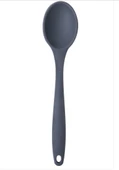 PinkRose  Büyük Boy Antrasit Silikon Spatula + Kaşık Set 3 lü - 4
