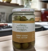 Yöresel Doğal Tatlandırma El Kırması Domat Sofralık Yeşil Zeytin İri Kalibre Cam Kavanoz 900 gram - 3