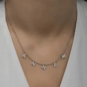 ​Gümüş Annem Yazılı Bayan Kolye thumbnail 5