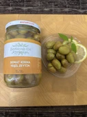 Yöresel Doğal Tatlandırma El Kırması Domat Sofralık Yeşil Zeytin İri Kalibre Cam Kavanoz 900 gram - 1