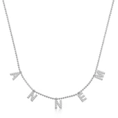 ​Gümüş Annem Yazılı Bayan Kolye thumbnail 1