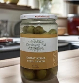 Yöresel Doğal Tatlandırma El Kırması Domat Sofralık Yeşil Zeytin İri Kalibre Cam Kavanoz 900 gram - 3