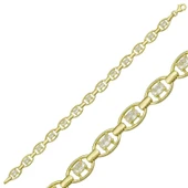 Gümüş Gold Oval Su Yolu Bayan Bileklik - 1