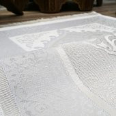 Hediyelik İpek Nur Tafta Seccade Gri 68x110 cm - 300 gr - 5