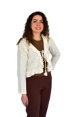 Kadın Yazlık Otantik File Bağcıklı Hırka BGL-ST04247 - 7