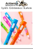 Işıklı Görünmez Kalem 4 Adet Sihirli Kalem Işıklı Uv Mavi Işıklı Kalem Ly-1517 Keçe Uçlu - 5
