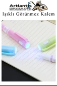 Işıklı Görünmez Kalem 4 Adet Sihirli Kalem Işıklı Uv Mavi Işıklı Kalem Lz-2160 - 5