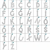 Gümüş Nazar Rodyum M Harfi Kadın Kolye thumbnail 2