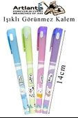 Işıklı Görünmez Kalem 4 Adet Sihirli Kalem Işıklı Uv Mavi Işıklı Kalem Lz-2160 - 3