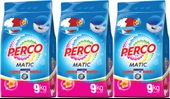 Perco Matik Toz Çamaşır Deterjanı 27KG Beyazlar ve Renkliler Tüm Çamaşırlar (216 Yıkama) (3PK*9KG) - 1