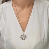 Gümüş Kazaziye Örgü Kadın Kolye thumbnail 7