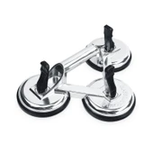 SGS956 - 155 KG Üçlü Vantuz Alüminyum Cam Seramik Fayans Ahşap Tutma Taşıma Vantuzu 12cm + 12cm + 12cm - 1