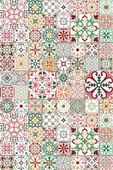 Frenda Home Çini Desenli Kaymaz Deri Taban Yıkanabilir Halı  KIRMIZI 100X300 - 2