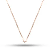 Gümüş Rose 0.30 Mikron 45 Cm Forse Kadın Zincir - 1