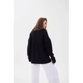 Lucky Life Kadın TRİKO BALIKÇI SALAŞ KAZAK-SİYAH - 5